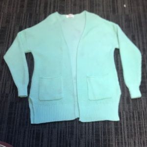Blue cardigan with pockets